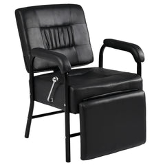 Shampoo Chair with Footrest for Salon, Reclining Salon Chair for Barber & Hair Stylist Chair, Controled Recline Spa Beauty Equipment, Black