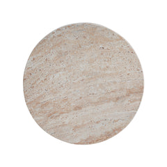 Outdoor/Indoor Lightweight Concrete Side Table,Travertine Finish