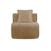 Harrison Armless Sofa Velvet- Brown