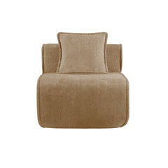 Harrison Armless Sofa Velvet- Brown