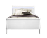 CHARLSTON WHITE FULL BED WITH LED