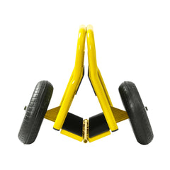 Super Weight 1000 LBS Heavy Duty Panel Dolly, Slab Dolly, Two Nice Handles, 10" Solid Rubber Tires, All-Terrain Movement for Heavy Drywall Sheet & Door Material (Yellow)