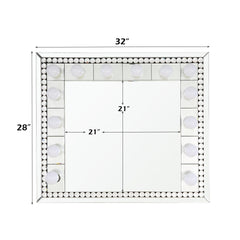 Farai Mirrored & Faux Crystal Diamonds Accent Mirror