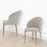 Cora Champagne Fabric Side Chair (Set of 2)