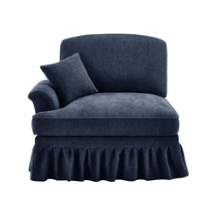 Sofa LSF Chenille W/1 Pillow -Blue