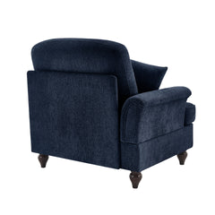 Sofa LSF Chenille W/1 Pillow -Blue