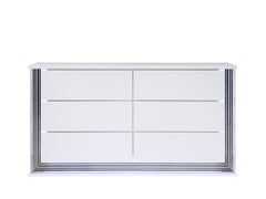 MOON SMOOTH WHITE DRESSER WITH LED
