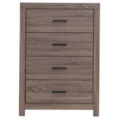 Geary Barrel Oak Rectangular 4-Drawer Chest