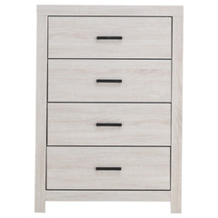 Geary Coastal White Rectangular 4-Drawer Chest