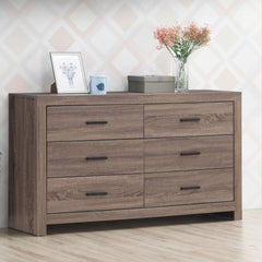 Sherwood Barrel Oak 6-drawers Dresser