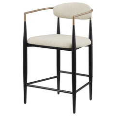Kirkham Beige Fabric Upholstered Counter Chair (2 of Set)