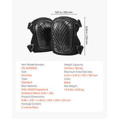 Knee Pads for Work, Heavy Duty Construction Knee Pads with Adjustable Straps & Rivets, Thick Gel Foam Cushion for All-Round Knee Protection, Fit Men & Women for Flooring Gardening