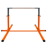 Gymnastics Bar for Kids, Adjustable Height Gym Bar, Junior Training Kip Bar for Home, Built for kids 3+ Years Orange