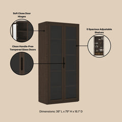 Bookcase Cabinet in Walnut
