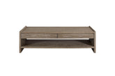 Wood Top 2 Drawer Cocktail Table - Cocoa