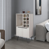 Bar Cabinet Gassville, Living Room, White Washed Oak