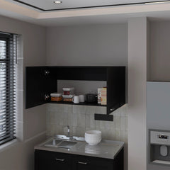 Wenge Kitchen Wall Cabinet with 2 Doors