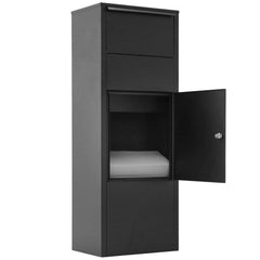 Large Package Delivery Parcel Mail Drop Box for Black, 10.5" x 15.5" x 41.30",with Lockable Storage Compartment Heavy Duty Weatherproof for Express Mail Delivery for Home & Business Use