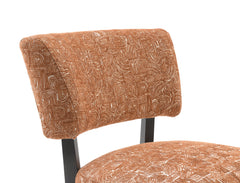 Contemporary Style Accent Chair Armless Design And Angled design Tapered Legs Rustic Orange Finish Primary Living Room