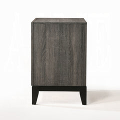 Transitional Gray Finish Nightstand of 2-Drawers Wooden Bedroom Furniture 1pc