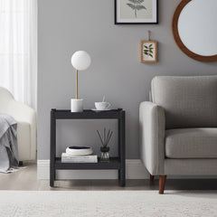 Yonda Matte Black Accent Table