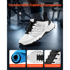 Cross Training Shoes M Width Sneakers US Size 9 Wide Toe Box Shoes White