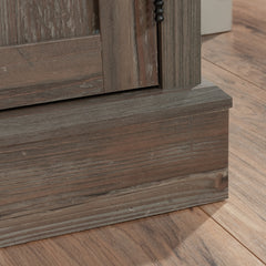 File Credenza with Adjustable Shelf, Brown finish