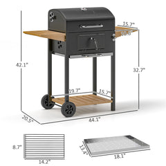 Charcoal BBQ Grill Black