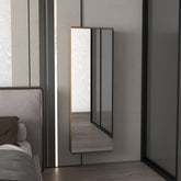Wall Shoe Rack 54" H, One Mirror, One Door, Five Internal Storage Shelves, Approximate Capacity for Ten Shoes