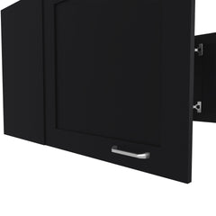 Wall Cabinet, 2 Doors, Black Wengue
