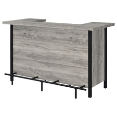 Menimen Grey Driftwood Freestanding Bar Unit