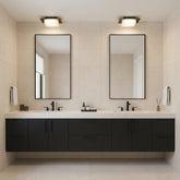 8 inch Square Black Integrated LED Flush Mount