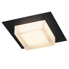 8 inch Square Black Integrated LED Flush Mount