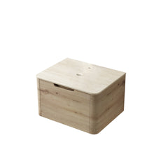24'' XAI Roma Travertine-Pattern Sintered Stone Top and 7070 White Oak Woodgrain Cabinet with One Drawer, NO Basin, NO Faucet and Sink Cover