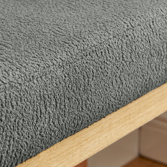 Shoe-changing bench, a shoe-changing bench with a wooden frame and a soft cushioned seat, can be placed freely and is suitable for small spaces without taking up much space -Dark Gray