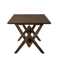63" Double V Dining Table-Walnut
