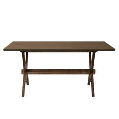 63" Double V Dining Table-Walnut