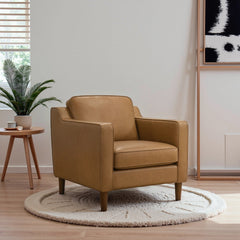 Cooper Tan Leather Lounge Chair
