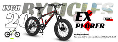 S20109 20 Inch Mountain Bike for Kids and Teenagers, High Carbon Steel Frame, Disc Brakes, Durable Wide Tires, Front Suspension, 7-Speed, Ideal for Snow and Off-Road Riding