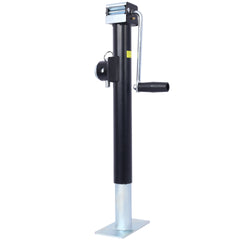 Weld-On Pipe-Mount Swivel Trailer Jack, 5,000 lbs. 15-1/2 Inches Vertical Travel, black
