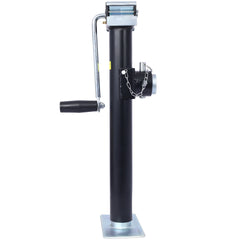 Weld-On Pipe-Mount Swivel Trailer Jack, 5,000 lbs. 15-1/2 Inches Vertical Travel, black
