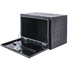 24inch Aluminum tool box,heavy duty truck bed tool box,outdoor trailer pickup storage tool box,RV storage organizer,underbody box w/lock keys,black
