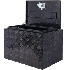 24inch Aluminum tool box,heavy duty truck bed tool box,outdoor trailer pickup storage tool box,RV storage organizer,underbody box w/lock keys,black