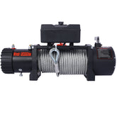12V 12000LB Electric Winch Towing Trailer Steel Cable Off Road, Waterproof Wire Cable for Truck UTV ATU SUV