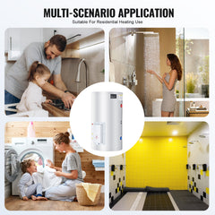 18 Gallon Electric Water Heater Instant Hot 1.6Kw LED Display for Shower