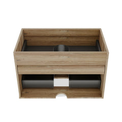 Grace 30 Rough Oak+Rough Oak Bathroom Vanity with double Soft Drawers, Wall Mounted Floating Bathroom Vanity for Modern Bathroom, KD