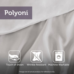 7-Piece Queen 100% Polyester Pieced Pleated Tufted Comforter Set