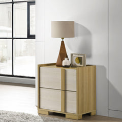 Lincoln Natural 2-drawer Nightstand Bedside Table
