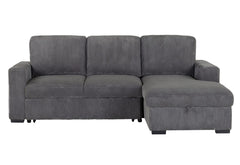 Melody Grey Sectional with Pullout