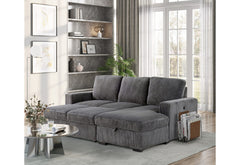 Melody Grey Sectional with Pullout